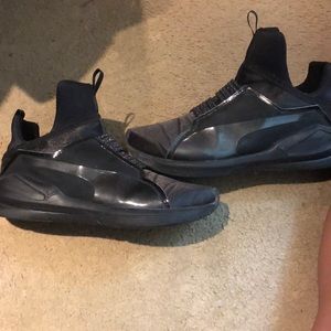 Black Silk  puma women shoes size 7